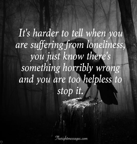suffering from loneliness