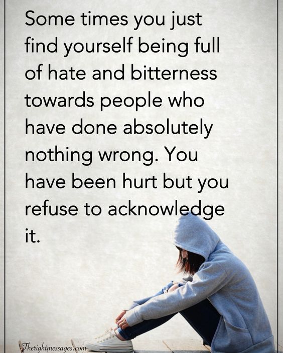 full of hate and bitterness